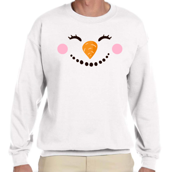 Blushing Snowman Crew Neck